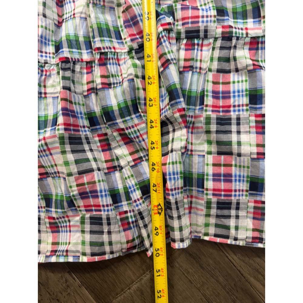 NWT Nautica Jeans Plaid Maxi Dress Smocked Bodice Tiered Spaghetti Strap L - Picture 12 of 12